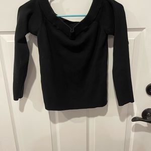 Off the shoulder body contour shirt from express.